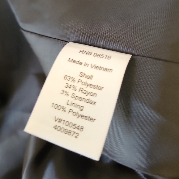 Coldwater Creek Blazer Womens Black White Striped Jacket Open Front - Picture 5 of 8